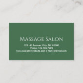 Carte De Visite Salon de beauté SPA d'aromathérapie Massage Salon (Dos)