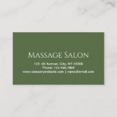 Carte De Visite Salon de beauté SPA d'aromathérapie Massage Salon (Dos)