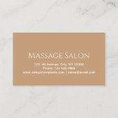 Carte De Visite Salon de beauté SPA d'aromathérapie Massage Salon (Dos)