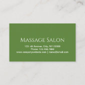 Carte De Visite Salon de beauté SPA d'aromathérapie Massage Salon (Dos)
