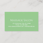 Carte De Visite Salon de beauté SPA d'aromathérapie Massage Salon (Dos)