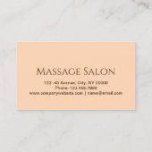 Carte De Visite Salon de beauté SPA d'aromathérapie Massage Salon (Dos)