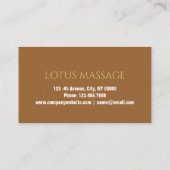 Carte De Visite Salon de beauté SPA Zen Aromathérapie Massage Thér (Dos)