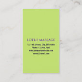 Carte De Visite Salon de beauté SPA Zen Aromathérapie Massage Thér (Dos)