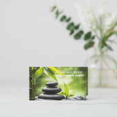Carte De Visite Salon de beauté SPA Zen Aromathérapie Massage Thér (Debout devant)
