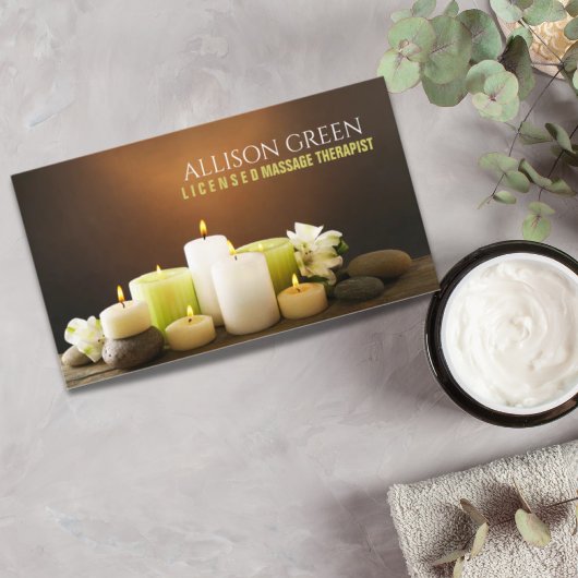 Carte De Visite Salon de beauté SPA Zen Aromathérapie Massage Thér