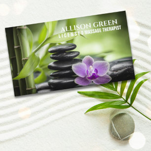 Carte De Visite Salon de beauté SPA Zen Aromathérapie Massage Thér