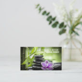 Carte De Visite Salon de beauté SPA Zen Aromathérapie Massage Thér (Debout devant)