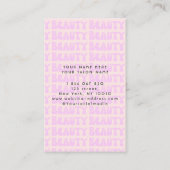Carte De Visite Salon de beauté Super rose rétro (Dos)