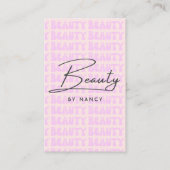 Carte De Visite Salon de beauté Super rose rétro (Devant)