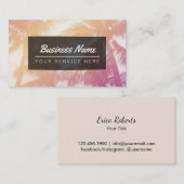 Carte De Visite Salon de beauté tropical de palmiers de plage (Devant / Derrière)