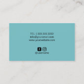 Carte De Visite Salon de beauté turquoise d'Aqua de maquilleur de (Dos)