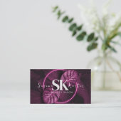 Carte De Visite Salon de beauté Visage Femme Abstraite Minimalisme (Debout devant)