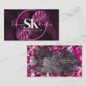 Carte De Visite Salon de beauté Visage Femme Abstraite Minimalisme (Devant / Derrière)