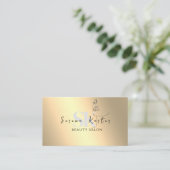 Carte De Visite Salon de beauté Visage Femme Abstraite Minimalisme (Debout devant)