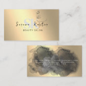 Carte De Visite Salon de beauté Visage Femme Abstraite Minimalisme (Devant / Derrière)