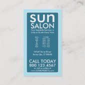 Carte De Visite salon de bronzage (Dos)