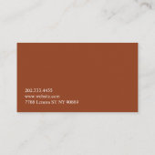 Carte De Visite Salon de bronzage (Dos)