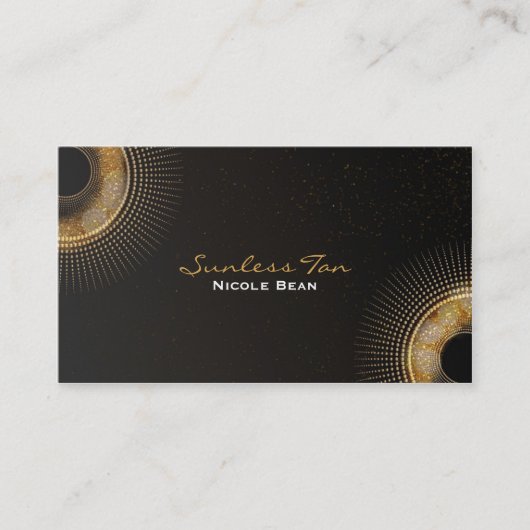 Carte de visite Salon de bronzage chic Golden Rays (Devant)