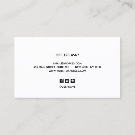 Carte De Visite Salon de calligraphie à Parties scintillant rose p (Dos)