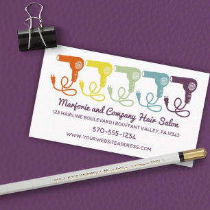 Carte De Visite Salon de cheveux Beauté Parlant Rétro Hairdryers G