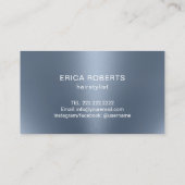 Carte De Visite Salon de cheveux ciseaux et typographie de fleurs (Dos)