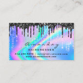 Carte De Visite Salon de cheveux holographique Beauté Black Drives (Dos)