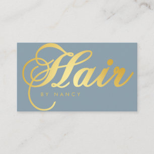 Carte De Visite Salon de cheveux moderne Script Calligraphie Dusty