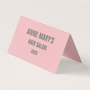 Carte De Visite Salon de cheveux rose vif Spa Girly Moderne tendan