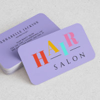 Salon de cheveux typographie colorée moderne coiff