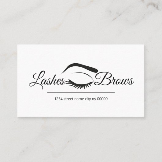 Carte De Visite Salon de Cils & Sourcils (Devant)