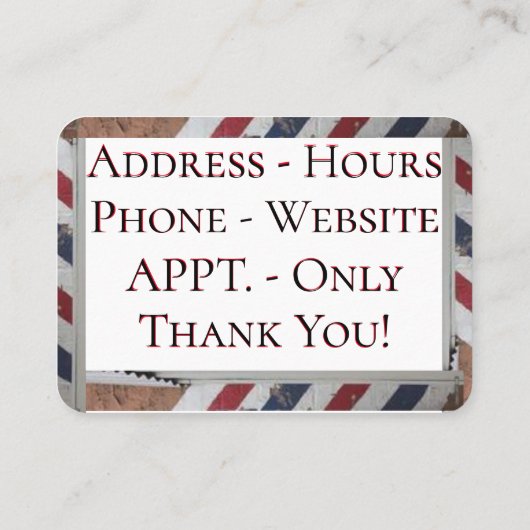 Carte De Visite Salon de coiffure (Dos)