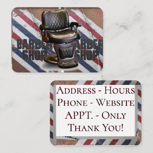 Carte De Visite Salon de coiffure (Devant / Derrière)