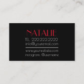 Carte De Visite Salon de coiffure (Dos)