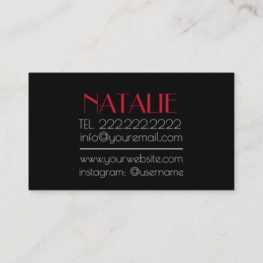 Carte De Visite Salon de coiffure (Dos)