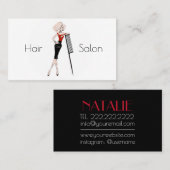 Carte De Visite Salon de coiffure (Devant / Derrière)
