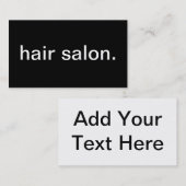 Carte De Visite Salon de coiffure (Devant / Derrière)