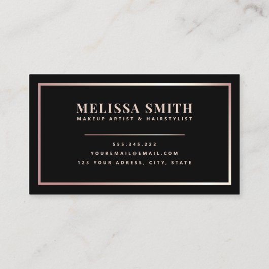 Carte De Visite Salon de coiffure à la mode Marbre blanc (Dos)