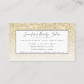 Carte De Visite Salon de coiffure à la Parties scintillant glam Go (Dos)