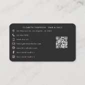 Carte De Visite Salon de coiffure Afro Rose et Blush (Dos)