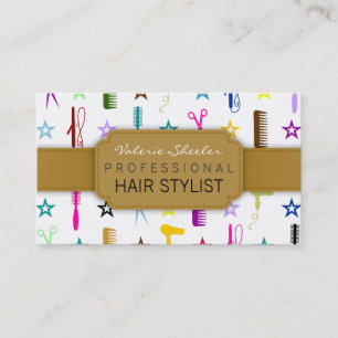 Carte De Visite Salon de coiffure chic de tonalités ou styliste
