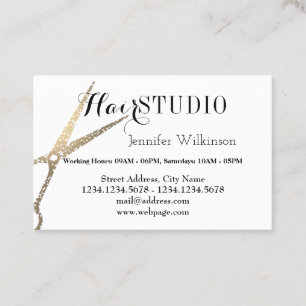 Carte De Visite Salon de coiffure chic d'élégance