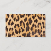 Carte De Visite salon de coiffure chic SPA leopard rendez-vous (Dos)