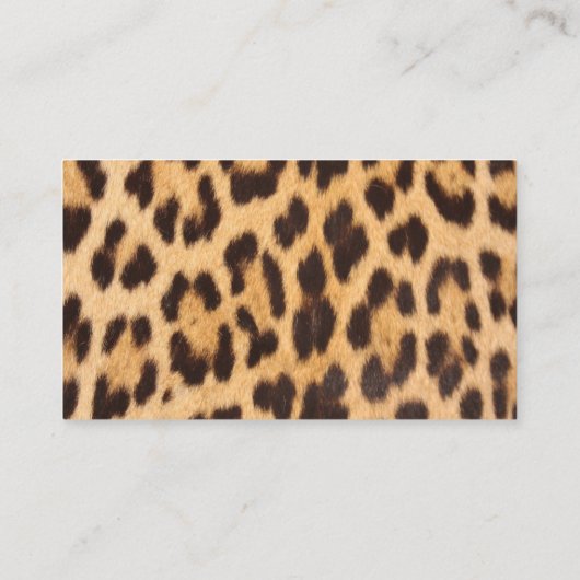 Carte De Visite salon de coiffure chic SPA leopard rendez-vous (Dos)