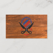 Carte De Visite Salon de coiffure | Ciseaux | Bois (Devant)