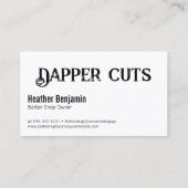 Carte De Visite Salon de coiffure | Ciseaux | Bois (Dos)