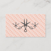 Carte De Visite Salon de coiffure Ciseaux & Peignes (Devant)