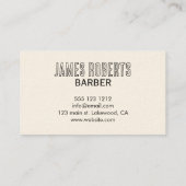Carte De Visite Salon de coiffure Coiffeur Professionnel Barbier (Dos)
