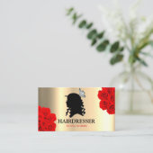 Carte De Visite Salon de coiffure Coiffeuse Salon de beauté (Debout devant)