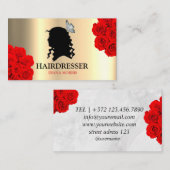 Carte De Visite Salon de coiffure Coiffeuse Salon de beauté (Devant / Derrière)